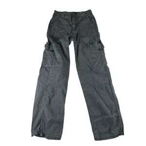 American Eagle Baggy Cargo Convertible Jogger with Bungee Hem Dark Grey Size 000